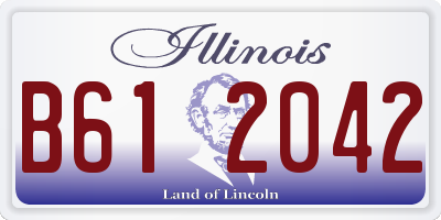 IL license plate B612042