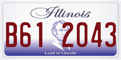 IL license plate B612043