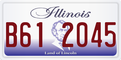 IL license plate B612045
