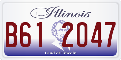 IL license plate B612047