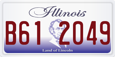 IL license plate B612049