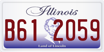 IL license plate B612059