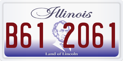 IL license plate B612061