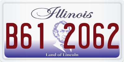 IL license plate B612062