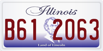 IL license plate B612063