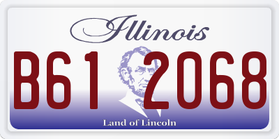 IL license plate B612068