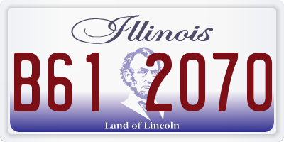 IL license plate B612070