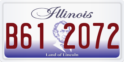 IL license plate B612072