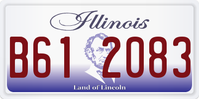 IL license plate B612083