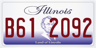 IL license plate B612092