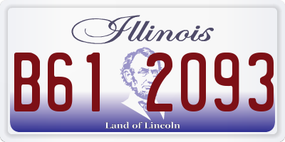 IL license plate B612093