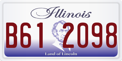IL license plate B612098