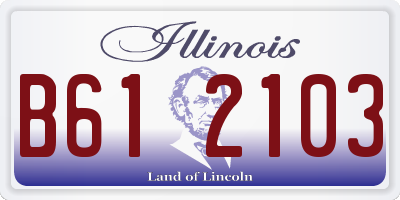 IL license plate B612103