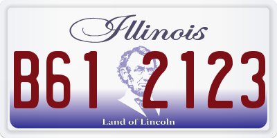 IL license plate B612123