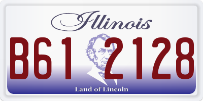 IL license plate B612128