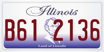 IL license plate B612136