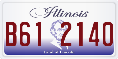 IL license plate B612140