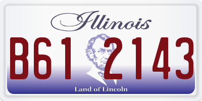 IL license plate B612143