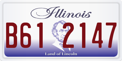 IL license plate B612147