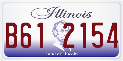 IL license plate B612154