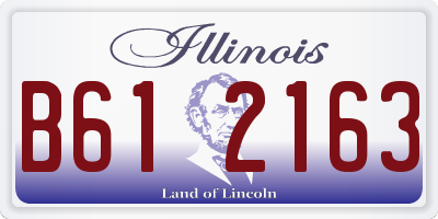 IL license plate B612163