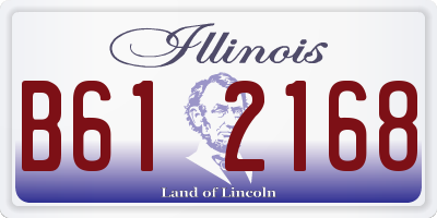 IL license plate B612168