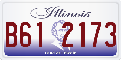 IL license plate B612173