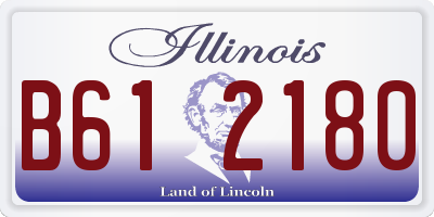 IL license plate B612180