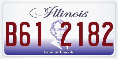 IL license plate B612182