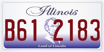 IL license plate B612183