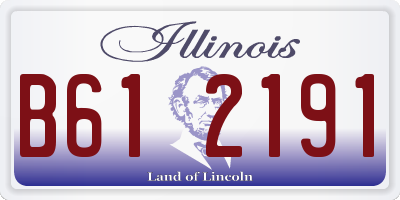 IL license plate B612191