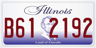 IL license plate B612192