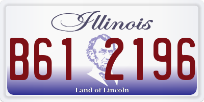 IL license plate B612196