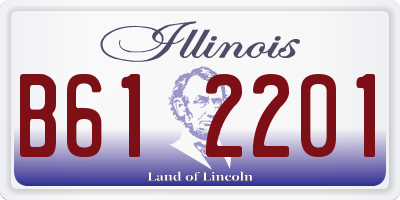 IL license plate B612201