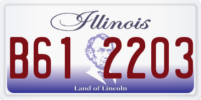 IL license plate B612203