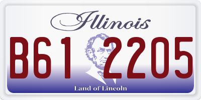 IL license plate B612205