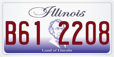 IL license plate B612208