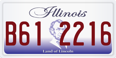 IL license plate B612216