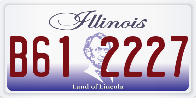 IL license plate B612227