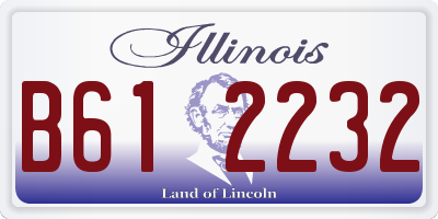 IL license plate B612232