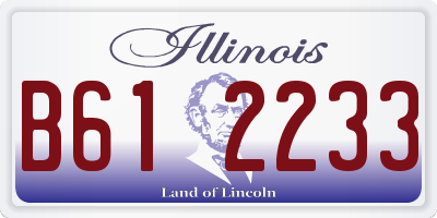 IL license plate B612233