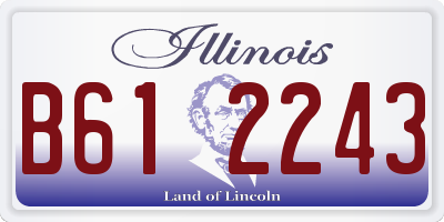 IL license plate B612243