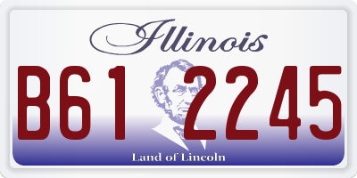 IL license plate B612245