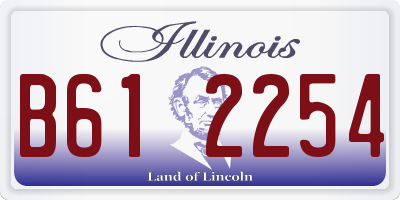 IL license plate B612254