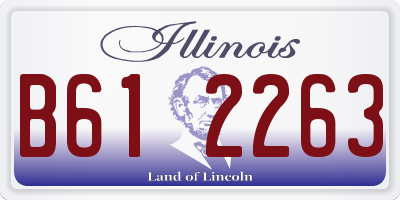 IL license plate B612263