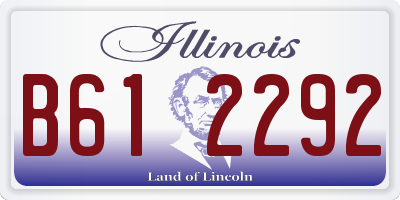 IL license plate B612292