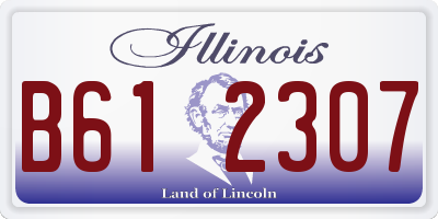 IL license plate B612307