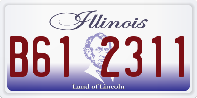IL license plate B612311