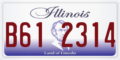 IL license plate B612314