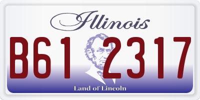 IL license plate B612317